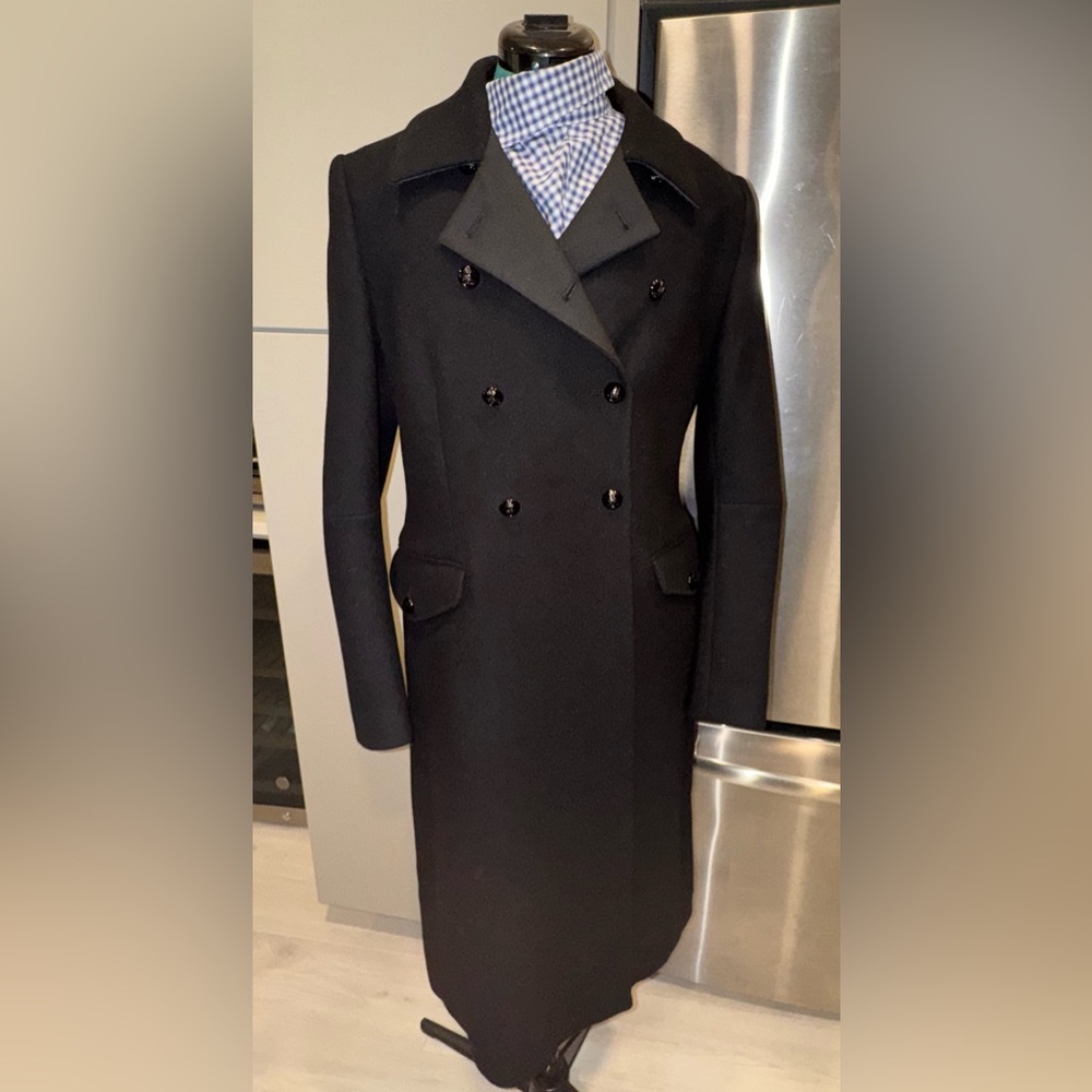 Jigsaw Black Double-Breasted Pea Coat